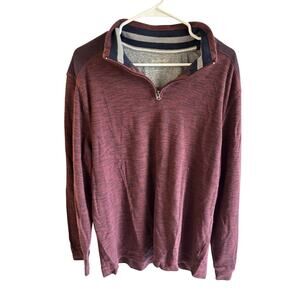 Method Men's Large Red Maroon Quarter Zip Pullover